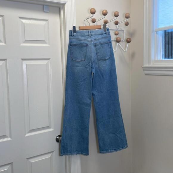 DL1961 - Hepburn Wide Leg High Rise Flare Denim Jeans - Blue - 26 - Picture 5 of 15